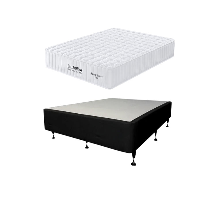 Back Bliss Fusion Memory Foam Mattress & Base - Queen