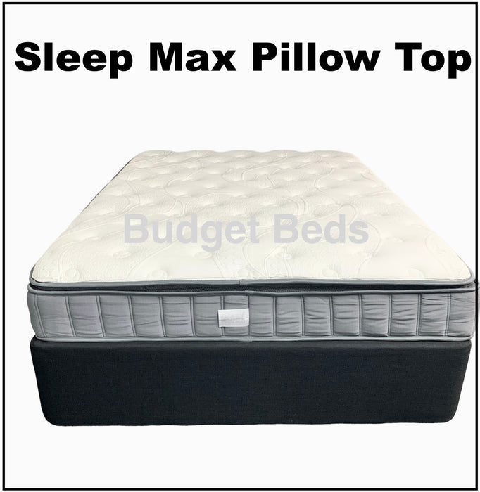 Sleep Max Pillow Top Mattress King Single freeshipping Budget Beds