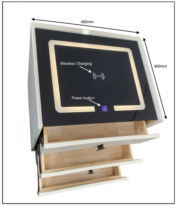 Smart Bedside with Wireless Charging