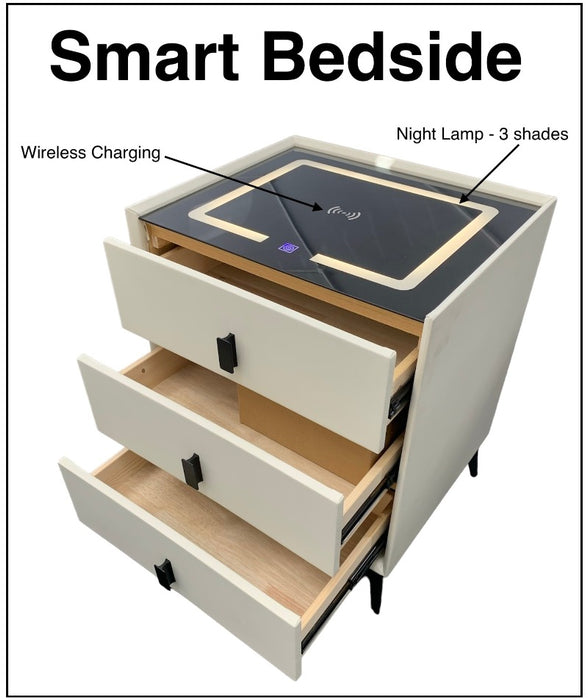 Smart Bedside with Wireless Charging